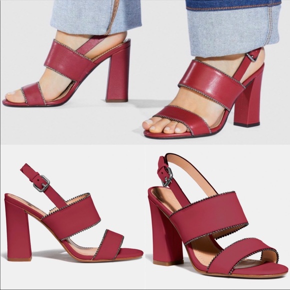 Coach Shoes - NIB Coach Rylie Sandal in Bright Cherry